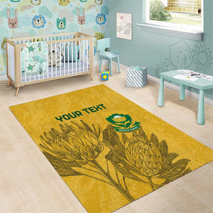 Custom South Africa Soccer Area Rug Go Banyana Banyana Proteas