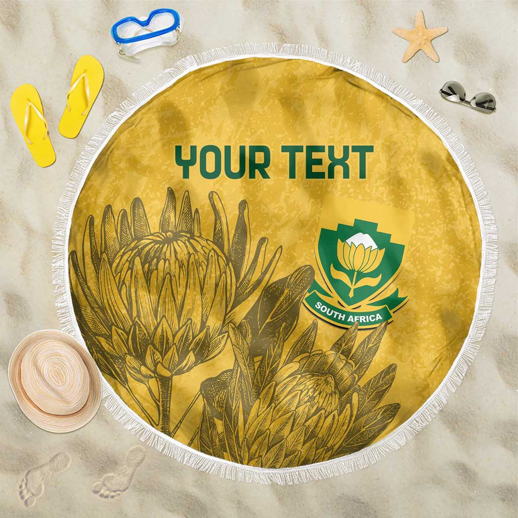 Custom South Africa Soccer Beach Blanket Go Banyana Banyana Proteas