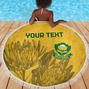 Custom South Africa Soccer Beach Blanket Go Banyana Banyana Proteas