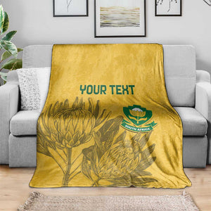 Custom South Africa Soccer Blanket Go Banyana Banyana Proteas