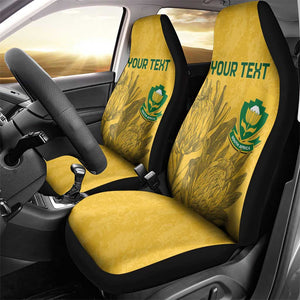 Custom South Africa Soccer Car Seat Cover Go Banyana Banyana Proteas