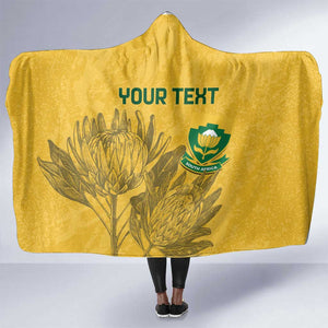 Custom South Africa Soccer Hooded Blanket Go Banyana Banyana Proteas