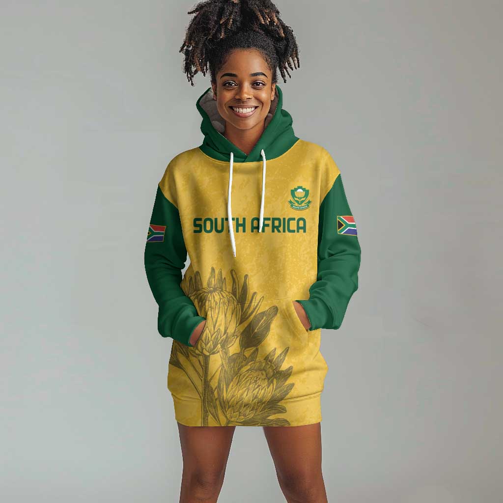 Custom South Africa Soccer Hoodie Dress Go Banyana Banyana Proteas