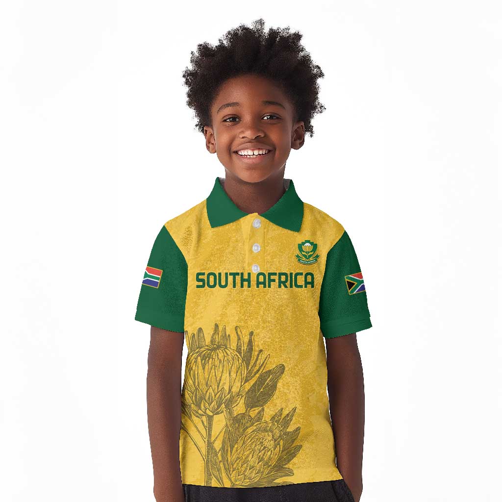 Custom South Africa Soccer Kid Polo Shirt Go Banyana Banyana Proteas