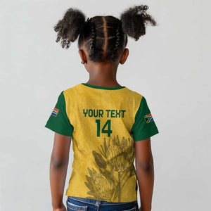 Custom South Africa Soccer Kid T shirt Go Banyana Banyana Proteas