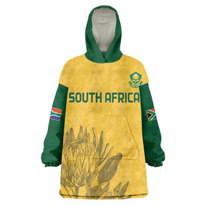 Custom South Africa Soccer KId Wearable Blanket Hoodie Go Banyana Banyana Proteas