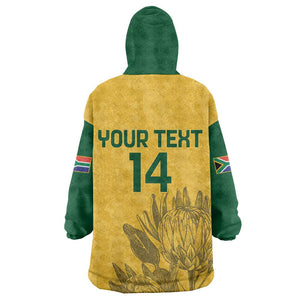 Custom South Africa Soccer KId Wearable Blanket Hoodie Go Banyana Banyana Proteas