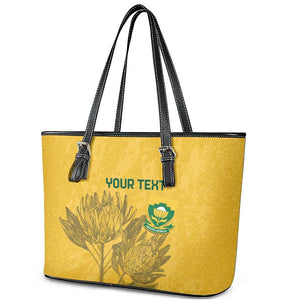 Custom South Africa Soccer Leather Tote Bag Go Banyana Banyana Proteas