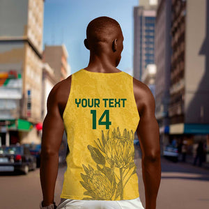 Custom South Africa Soccer Men Tank Top Go Banyana Banyana Proteas