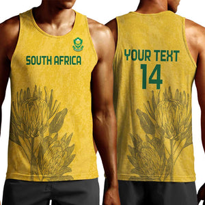 Custom South Africa Soccer Men Tank Top Go Banyana Banyana Proteas