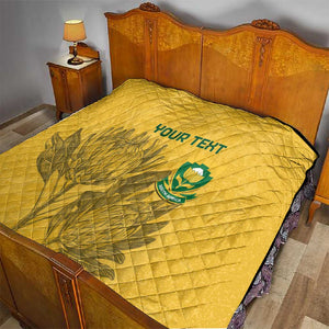 Custom South Africa Soccer Quilt Go Banyana Banyana Proteas