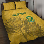 Custom South Africa Soccer Quilt Bed Set Go Banyana Banyana Proteas