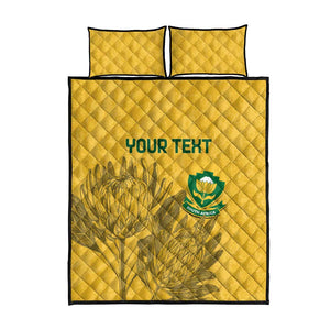 Custom South Africa Soccer Quilt Bed Set Go Banyana Banyana Proteas