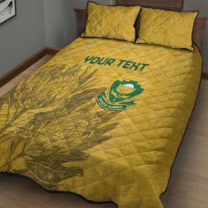 Custom South Africa Soccer Quilt Bed Set Go Banyana Banyana Proteas