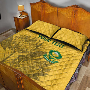 Custom South Africa Soccer Quilt Bed Set Go Banyana Banyana Proteas