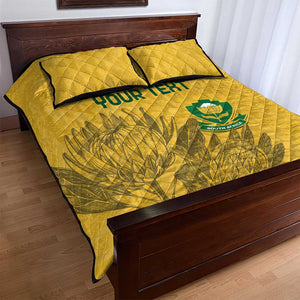 Custom South Africa Soccer Quilt Bed Set Go Banyana Banyana Proteas