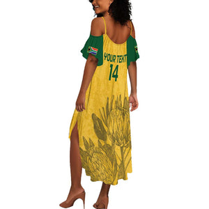 Custom South Africa Soccer Summer Maxi Dress Go Banyana Banyana Proteas