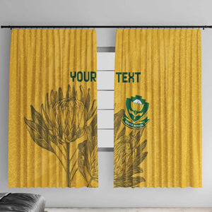 Custom South Africa Soccer Window Curtain Go Banyana Banyana Proteas