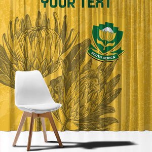 Custom South Africa Soccer Window Curtain Go Banyana Banyana Proteas