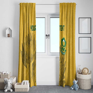 Custom South Africa Soccer Window Curtain Go Banyana Banyana Proteas