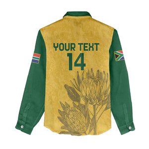 Custom South Africa Soccer Women Casual Shirt Go Banyana Banyana Proteas