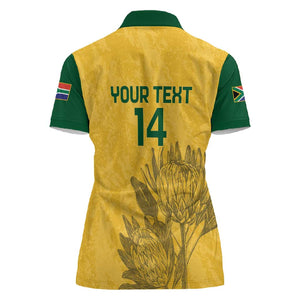 Custom South Africa Soccer Women Polo Shirt Go Banyana Banyana Proteas