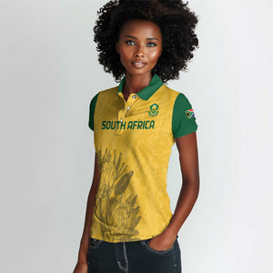 Custom South Africa Soccer Women Polo Shirt Go Banyana Banyana Proteas