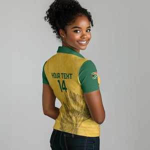 Custom South Africa Soccer Women Polo Shirt Go Banyana Banyana Proteas