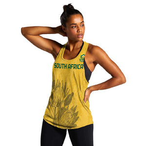 Custom South Africa Soccer Women Racerback Tank Go Banyana Banyana Proteas