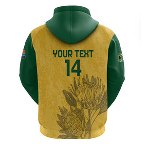 Custom South Africa Soccer Zip Hoodie Go Banyana Banyana Proteas