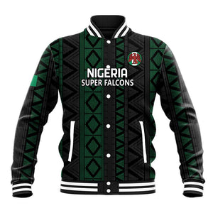 Custom Nigeria Football Baseball Jacket Go Super Falcons African Pattern LT14