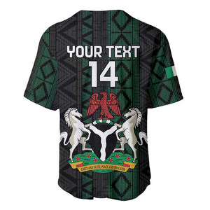 Custom Nigeria Football Baseball Jersey Go Super Falcons African Pattern