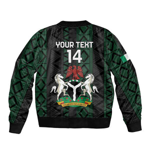 Custom Nigeria Football Bomber Jacket Go Super Falcons African Pattern