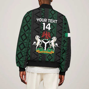 Custom Nigeria Football Bomber Jacket Go Super Falcons African Pattern