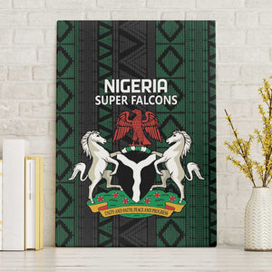 Nigeria Football Canvas Wall Art Go Super Falcons African Pattern