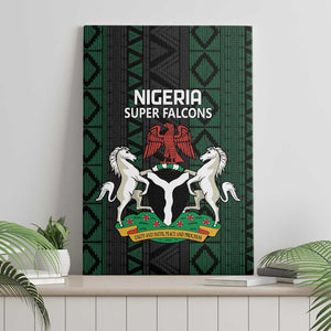 Nigeria Football Canvas Wall Art Go Super Falcons African Pattern