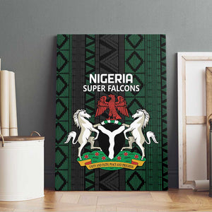 Nigeria Football Canvas Wall Art Go Super Falcons African Pattern