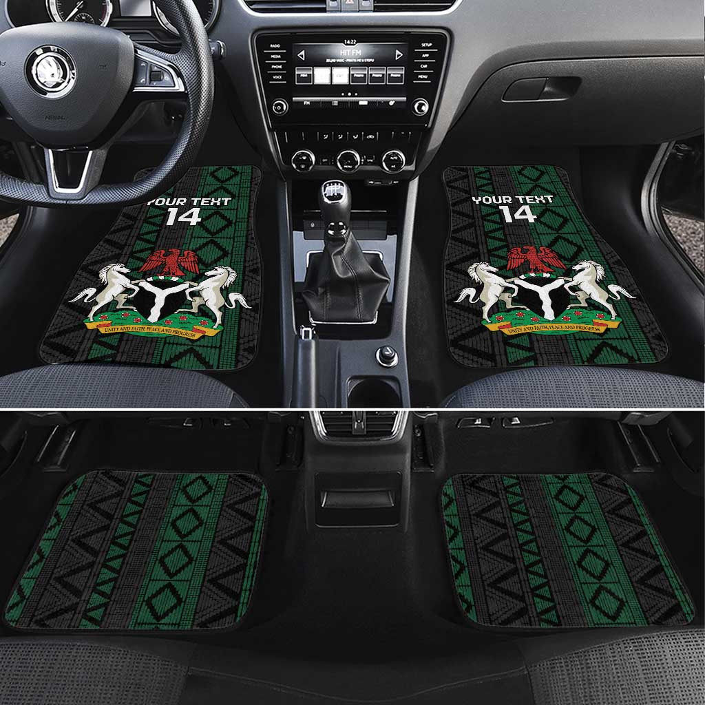 Nigeria Football Car Mats Go Super Falcons African Pattern