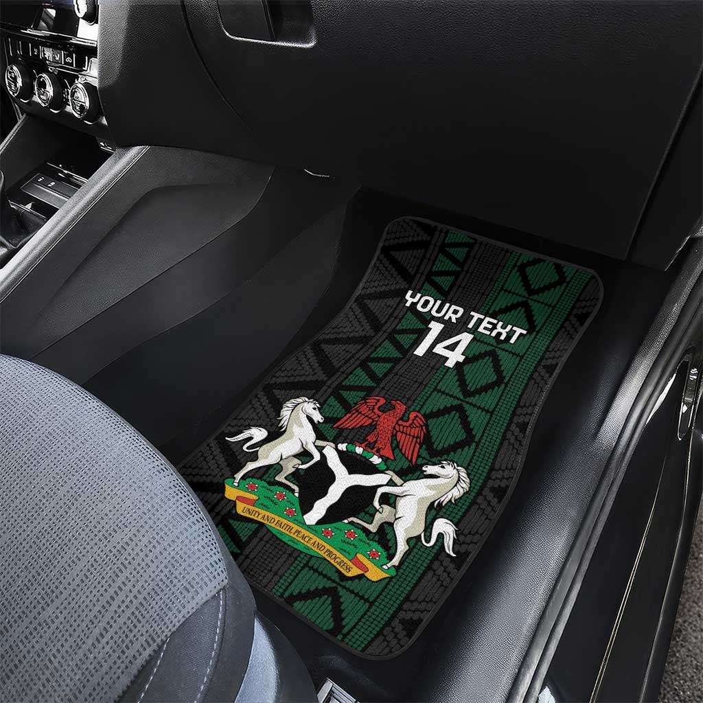 Nigeria Football Car Mats Go Super Falcons African Pattern
