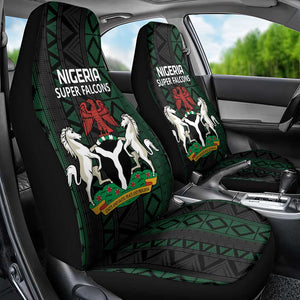 Nigeria Football Car Seat Cover Go Super Falcons African Pattern