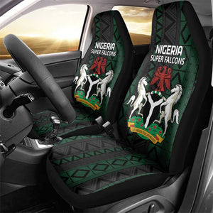 Nigeria Football Car Seat Cover Go Super Falcons African Pattern