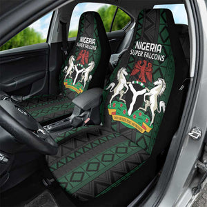 Nigeria Football Car Seat Cover Go Super Falcons African Pattern