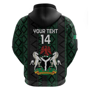 Custom Nigeria Football Hoodie Go Super Falcons African Pattern