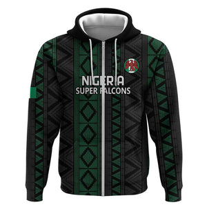 Custom Nigeria Football Hoodie Go Super Falcons African Pattern