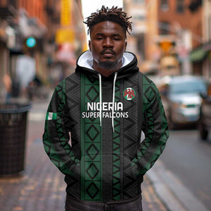 Custom Nigeria Football Hoodie Go Super Falcons African Pattern