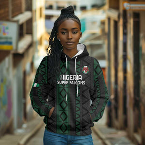 Custom Nigeria Football Hoodie Go Super Falcons African Pattern