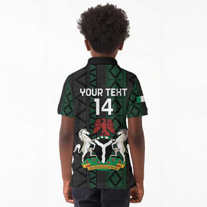 Custom Nigeria Football Kid Polo Shirt Go Super Falcons African Pattern