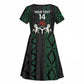 Custom Nigeria Football Kid Short Sleeve Dress Go Super Falcons African Pattern