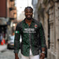 Custom Nigeria Football Long Sleeve Button Shirt Go Super Falcons African Pattern