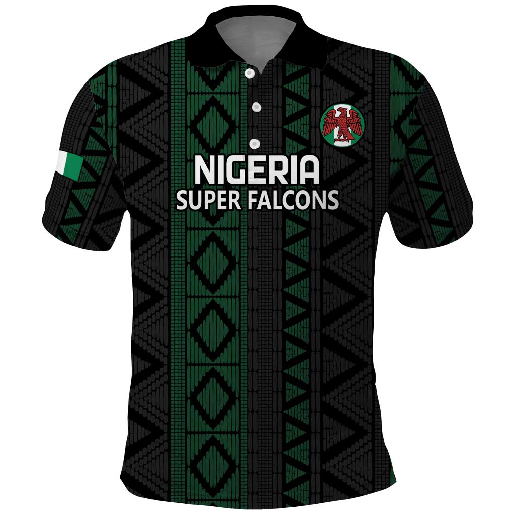 Custom Nigeria Football Polo Shirt Go Super Falcons African Pattern